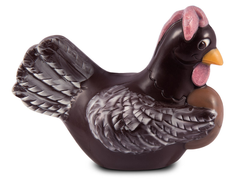 Gallina con uovo